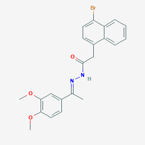 2-(4-bromonaphthalen-1-yl)-N'-[(1E)-1-(3,4-dimethoxyphenyl)ethylidene]acetohydrazide