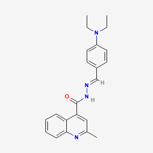 molecular formula C22H24N4O B11691896 N'-[(E)-[4-(Diethylamino)phenyl]methylidene]-2-methylquinoline-4-carbohydrazide 