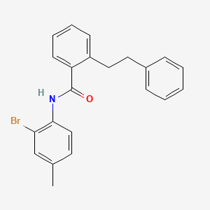 molecular formula C22H20BrNO B11691913 N-(2-bromo-4-methylphenyl)-2-(2-phenylethyl)benzamide 