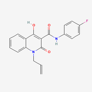 N-(4-fluorophenyl)-4-hydroxy-2-oxo-1-(prop-2-en-1-yl)-1,2-dihydroquinoline-3-carboxamide