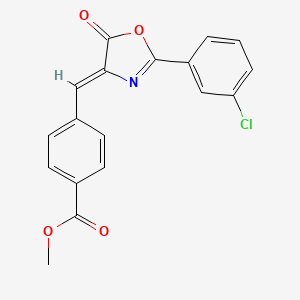 methyl 4-{(Z)-[2-(3-chlorophenyl)-5-oxo-1,3-oxazol-4(5H)-ylidene]methyl}benzoate