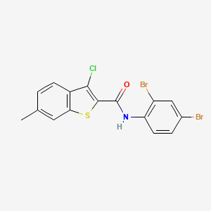 3-chloro-N-(2,4-dibromophenyl)-6-methyl-1-benzothiophene-2-carboxamide