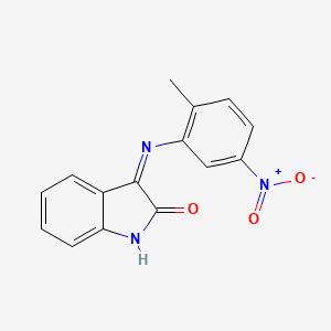 molecular formula C15H11N3O3 B11691930 3-(2-Methyl-5-nitroanilino)indol-2-one 