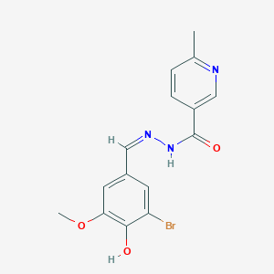 N'-[(Z)-(3-bromo-4-hydroxy-5-methoxyphenyl)methylidene]-6-methylpyridine-3-carbohydrazide