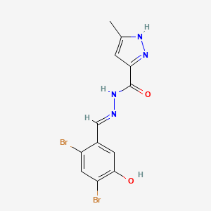 N'-[(E)-(2,4-dibromo-5-hydroxyphenyl)methylidene]-3-methyl-1H-pyrazole-5-carbohydrazide