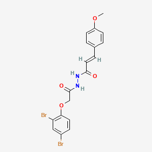 molecular formula C18H16Br2N2O4 B11691945 (2E)-N'-[(2,4-dibromophenoxy)acetyl]-3-(4-methoxyphenyl)prop-2-enehydrazide 