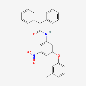 molecular formula C27H22N2O4 B11691958 N-[3-(3-methylphenoxy)-5-nitrophenyl]-2,2-diphenylacetamide 