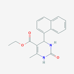 molecular formula C18H18N2O3 B11691973 Ethyl 6-methyl-4-(naphthalen-1-yl)-2-oxo-1,2,3,4-tetrahydropyrimidine-5-carboxylate 