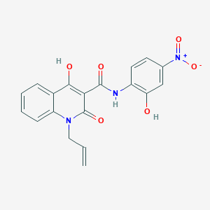 4-hydroxy-N-(2-hydroxy-4-nitrophenyl)-2-oxo-1-(prop-2-en-1-yl)-1,2-dihydroquinoline-3-carboxamide