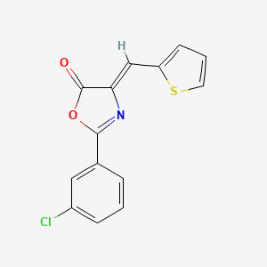 (4Z)-2-(3-chlorophenyl)-4-(thiophen-2-ylmethylidene)-1,3-oxazol-5(4H)-one