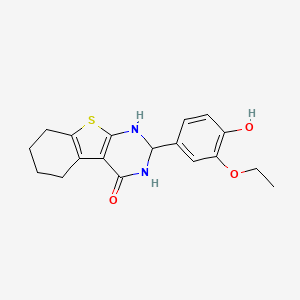 2-(3-ethoxy-4-hydroxyphenyl)-2,3,5,6,7,8-hexahydro[1]benzothieno[2,3-d]pyrimidin-4(1H)-one