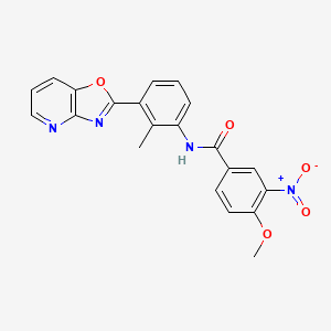 4-methoxy-N-[2-methyl-3-([1,3]oxazolo[4,5-b]pyridin-2-yl)phenyl]-3-nitrobenzamide