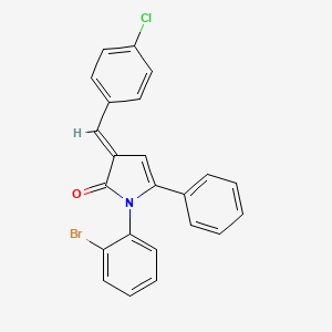 (3E)-1-(2-bromophenyl)-3-(4-chlorobenzylidene)-5-phenyl-1,3-dihydro-2H-pyrrol-2-one