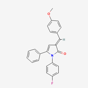 (3E)-1-(4-fluorophenyl)-3-(4-methoxybenzylidene)-5-phenyl-1,3-dihydro-2H-pyrrol-2-one