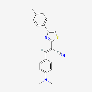 (2E)-3-[4-(dimethylamino)phenyl]-2-[4-(4-methylphenyl)-1,3-thiazol-2-yl]-2-propenenitrile