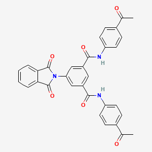 N,N'-bis(4-acetylphenyl)-5-(1,3-dioxo-1,3-dihydro-2H-isoindol-2-yl)benzene-1,3-dicarboxamide