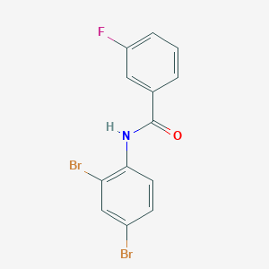 molecular formula C13H8Br2FNO B11692133 N-(2,4-dibromophenyl)-3-fluorobenzamide 