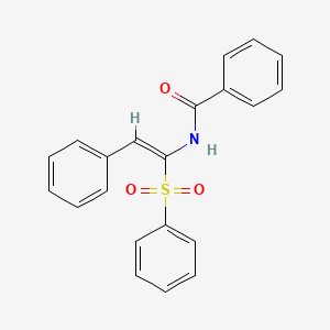 N-[(Z)-2-phenyl-1-(phenylsulfonyl)ethenyl]benzamide