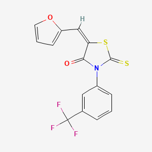 5-Furan-2-ylmethylene-2-thioxo-3-(3-trifluoromethyl-phenyl)-thiazolidin-4-one