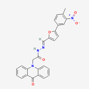 N'-{(E)-[5-(4-methyl-3-nitrophenyl)furan-2-yl]methylidene}-2-(9-oxoacridin-10(9H)-yl)acetohydrazide