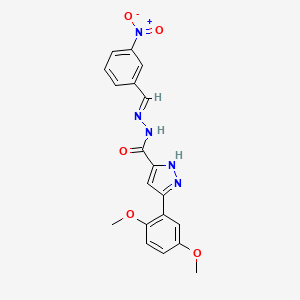 3-(2,5-Dimethoxyphenyl)-N'-[(E)-(3-nitrophenyl)methylidene]-1H-pyrazole-5-carbohydrazide