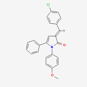 (3E)-3-(4-chlorobenzylidene)-1-(4-methoxyphenyl)-5-phenyl-1,3-dihydro-2H-pyrrol-2-one