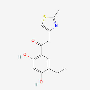 1-(5-Ethyl-2,4-dihydroxyphenyl)-2-(2-methyl-1,3-thiazol-4-yl)ethanone