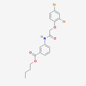 Butyl 3-[2-(2,4-dibromophenoxy)acetamido]benzoate