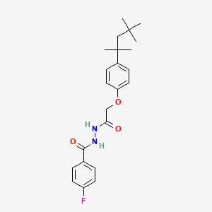 4-fluoro-N'-{[4-(2,4,4-trimethylpentan-2-yl)phenoxy]acetyl}benzohydrazide