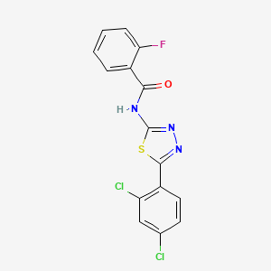 N-[5-(2,4-dichlorophenyl)-1,3,4-thiadiazol-2-yl]-2-fluorobenzamide