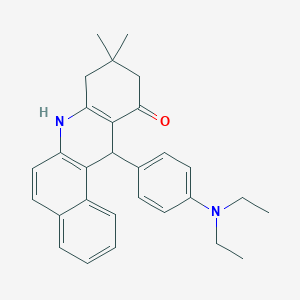 12-[4-(diethylamino)phenyl]-9,9-dimethyl-8,9,10,12-tetrahydrobenzo[a]acridin-11(7H)-one