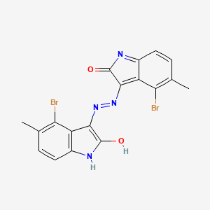 (3E,3'E)-3,3'-(1E,2E)-hydrazine-1,2-diylidenebis(4-bromo-5-methyl-1,3-dihydro-2H-indol-2-one)