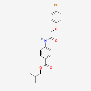 molecular formula C19H20BrNO4 B11692336 2-Methylpropyl 4-[2-(4-bromophenoxy)acetamido]benzoate 