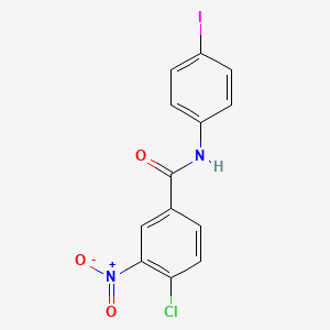 molecular formula C13H8ClIN2O3 B11692378 4-chloro-N-(4-iodophenyl)-3-nitrobenzamide 