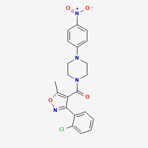 [3-(2-Chlorophenyl)-5-methyl-1,2-oxazol-4-yl][4-(4-nitrophenyl)piperazin-1-yl]methanone