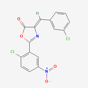 (4Z)-4-(3-chlorobenzylidene)-2-(2-chloro-5-nitrophenyl)-1,3-oxazol-5(4H)-one