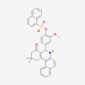 4-(2,2-Dimethyl-4-oxo-1,2,3,4,5,6-hexahydrobenzo[a]phenanthridin-5-yl)-2-methoxyphenyl naphthalene-1-sulfonate