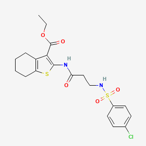 ethyl 2-({N-[(4-chlorophenyl)sulfonyl]-beta-alanyl}amino)-4,5,6,7-tetrahydro-1-benzothiophene-3-carboxylate