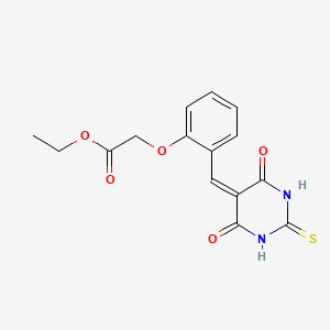 ethyl {2-[(4,6-dioxo-2-thioxotetrahydropyrimidin-5(2H)-ylidene)methyl]phenoxy}acetate