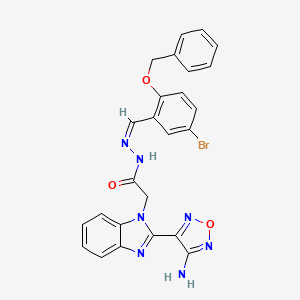 2-[2-(4-amino-1,2,5-oxadiazol-3-yl)-1H-benzimidazol-1-yl]-N'-{(Z)-[2-(benzyloxy)-5-bromophenyl]methylidene}acetohydrazide