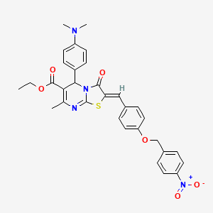 ethyl (2Z)-5-[4-(dimethylamino)phenyl]-7-methyl-2-{4-[(4-nitrobenzyl)oxy]benzylidene}-3-oxo-2,3-dihydro-5H-[1,3]thiazolo[3,2-a]pyrimidine-6-carboxylate