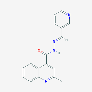 2-methyl-N'-[(E)-pyridin-3-ylmethylidene]quinoline-4-carbohydrazide