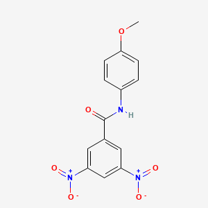 molecular formula C14H11N3O6 B11692498 N-(4-methoxyphenyl)-3,5-dinitrobenzamide 