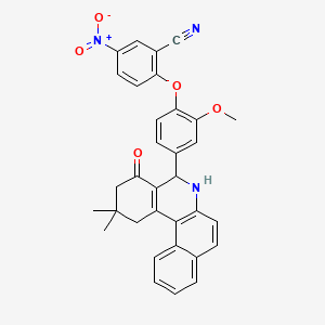 2-[4-(2,2-Dimethyl-4-oxo-1,2,3,4,5,6-hexahydrobenzo[a]phenanthridin-5-yl)-2-methoxyphenoxy]-5-nitrobenzonitrile