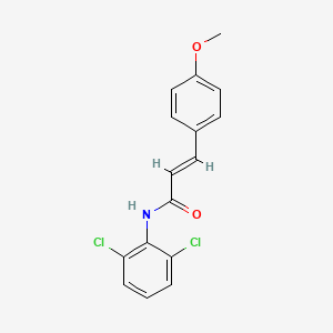 molecular formula C16H13Cl2NO2 B11692519 (2E)-N-(2,6-dichlorophenyl)-3-(4-methoxyphenyl)prop-2-enamide 