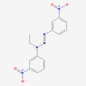 molecular formula C14H13N5O4 B11692540 N-ethyl-3-nitro-N-[(3-nitrophenyl)diazenyl]aniline 