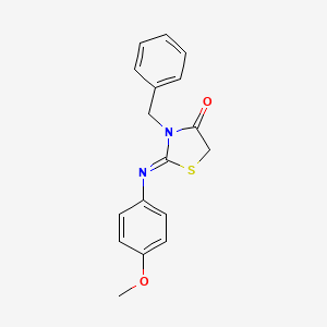 (2Z)-3-benzyl-2-[(4-methoxyphenyl)imino]-1,3-thiazolidin-4-one