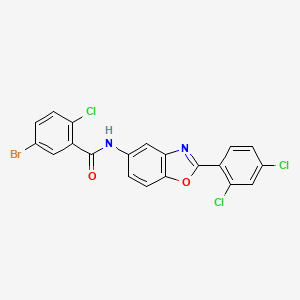 5-bromo-2-chloro-N-[2-(2,4-dichlorophenyl)-1,3-benzoxazol-5-yl]benzamide