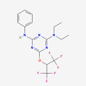 N,N-diethyl-6-[(1,1,1,3,3,3-hexafluoropropan-2-yl)oxy]-N'-phenyl-1,3,5-triazine-2,4-diamine