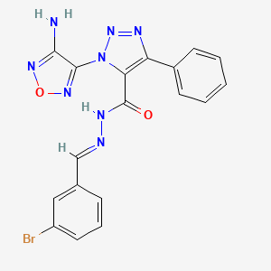 1-(4-Amino-1,2,5-oxadiazol-3-YL)-N'-[(E)-(3-bromophenyl)methylidene]-4-phenyl-1H-1,2,3-triazole-5-carbohydrazide